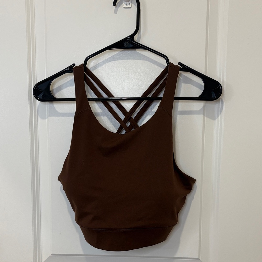 Brown Strappy Crop Top